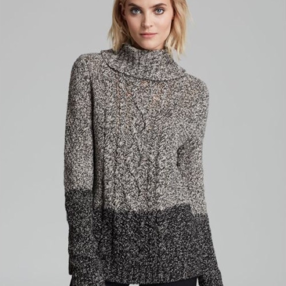 Vince Sweaters - Vince Marled Colorblock Turtleneck Sweater